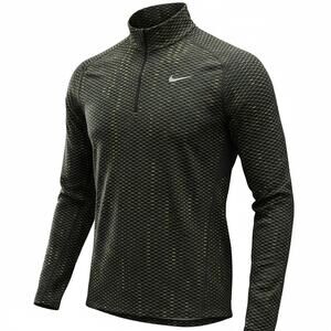 Nike Dri-FIT Racer Half-Zip Running Training Shirt Geometric Design Men's Large